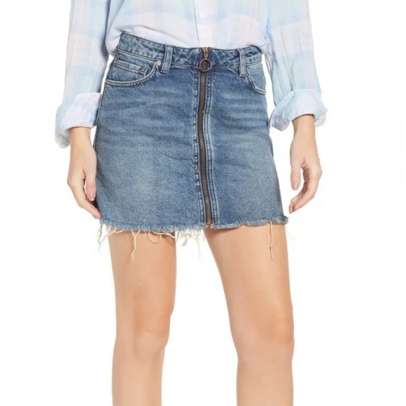 Free People Dresses & Skirts - Free People We The Free Denim Zipper Skirt Size 29